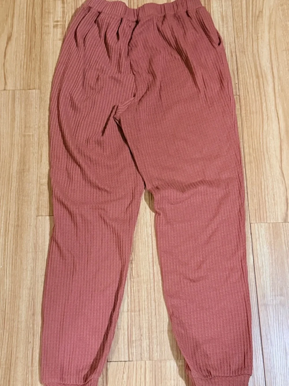 mine rust waffle knit pajama set - terracotta hue - Picture 7 of 10